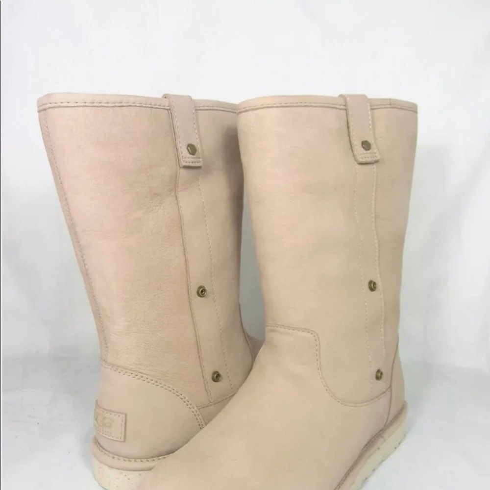 WOMEN UGG AUSTRALIA BOOT MALINDI FAWN NATURAL NUBUCK S/N 1006645 $180 (T)
